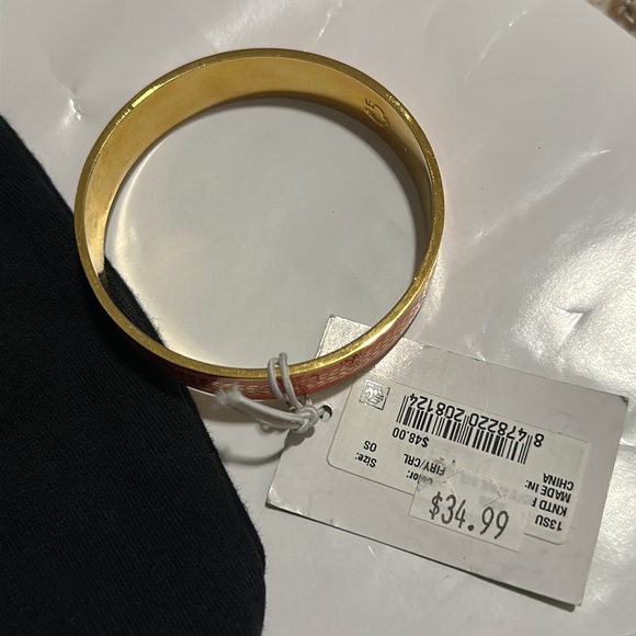 C Wonder coral rope enamel bangle bracelet - Picture 3 of 4